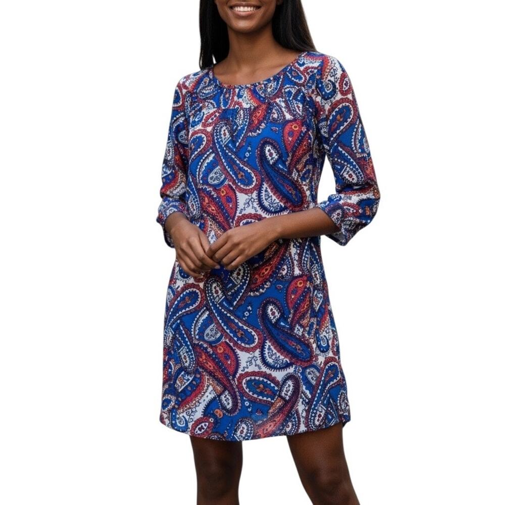 My Michelle Boho Paisley Mini Shift Dress Small